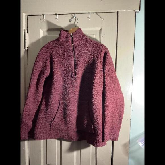 Natural Reflections Tops - Naturals Cozy Zip-Up Fleece Pullover - Perfect for Cold Weather MEDIUM